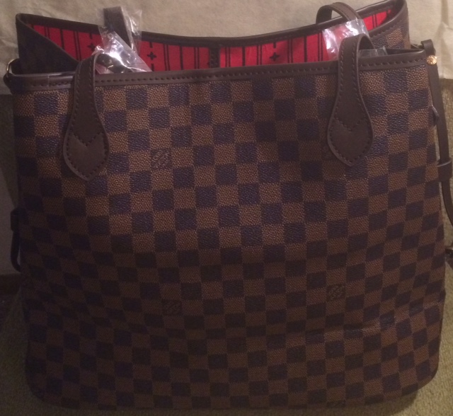 louis vuitton brown tote